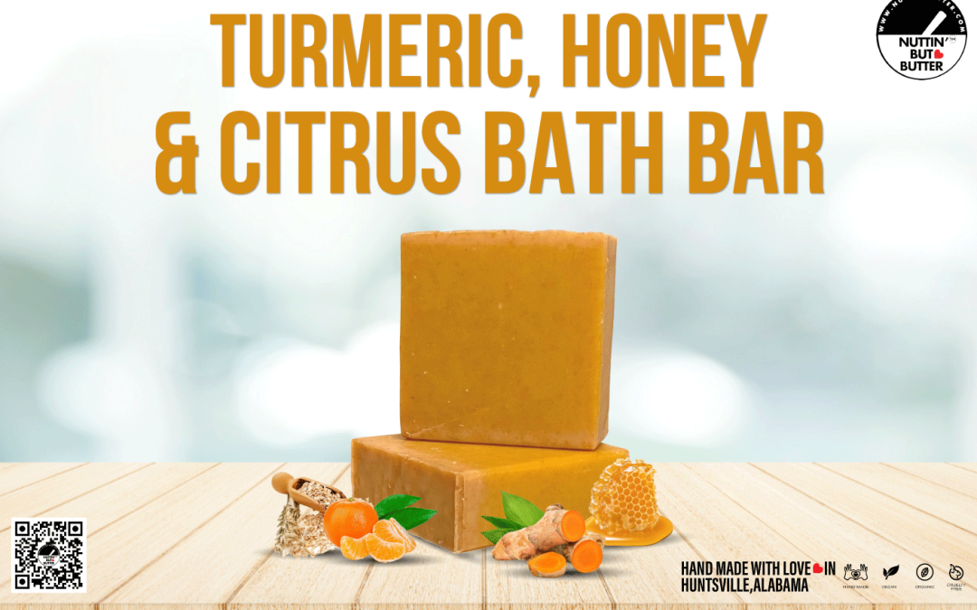 TURMERIC, HONEY & CITRUS BATH BAR 5.5 OZ.