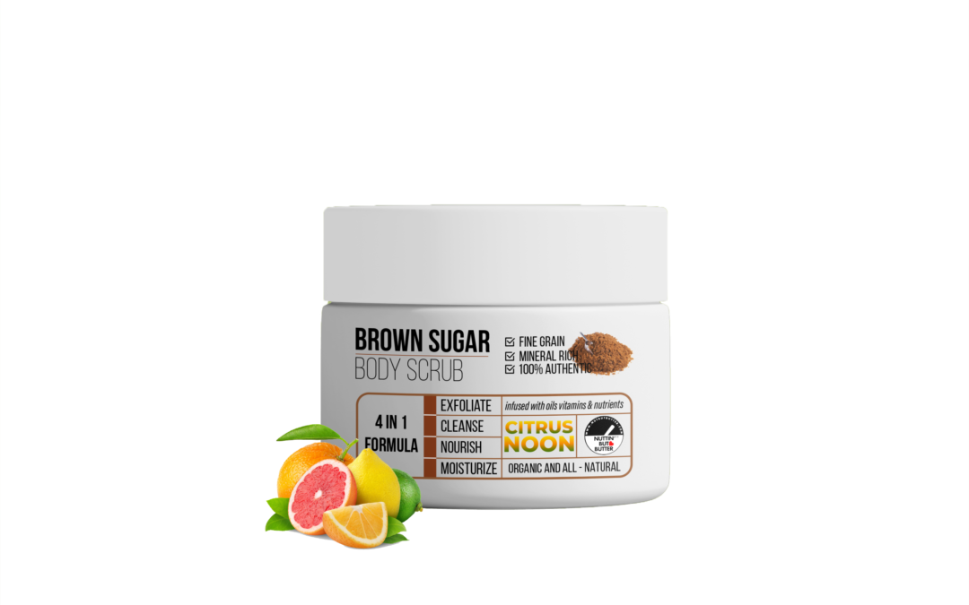 Organic Brown Sugar Body Scrub: CITRUS NOON (8-16 OZ.)