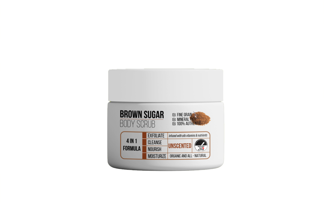 Organic Brown Sugar Body Scrub: FRAGRANCE-FREE (8-16 OZ.)