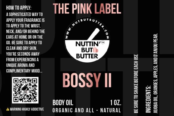 BOSSY II 1 OZ. LUXE SCENTED BODY OIL - Image 2
