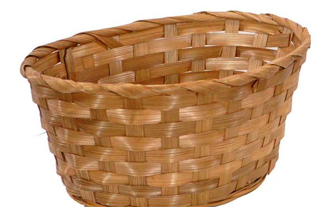 Bamboo Oval Basket – Brown 9 inches