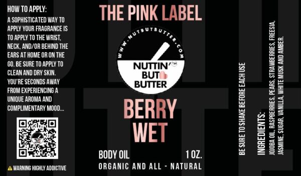 BERRY WET 1 OZ. LUXE SCENTED BODY OIL - Image 2
